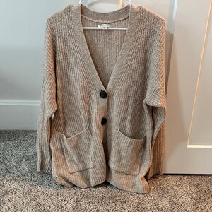 American Eagle Outfitters Tan Cardigan Sweater